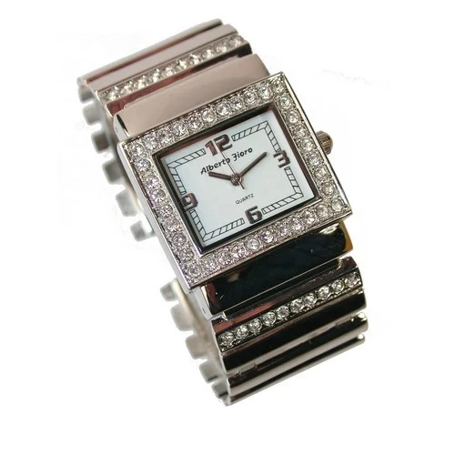 Montre femme Alberto Fioro, Argentée et strass -70%
